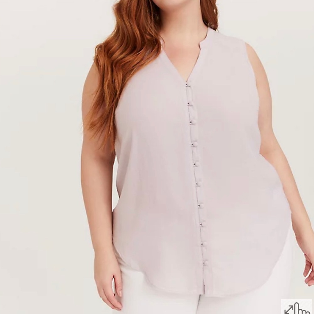 HARPER - LILAC PURPLE
GAUZE BUTTON FRONT
TUNIC TANK
